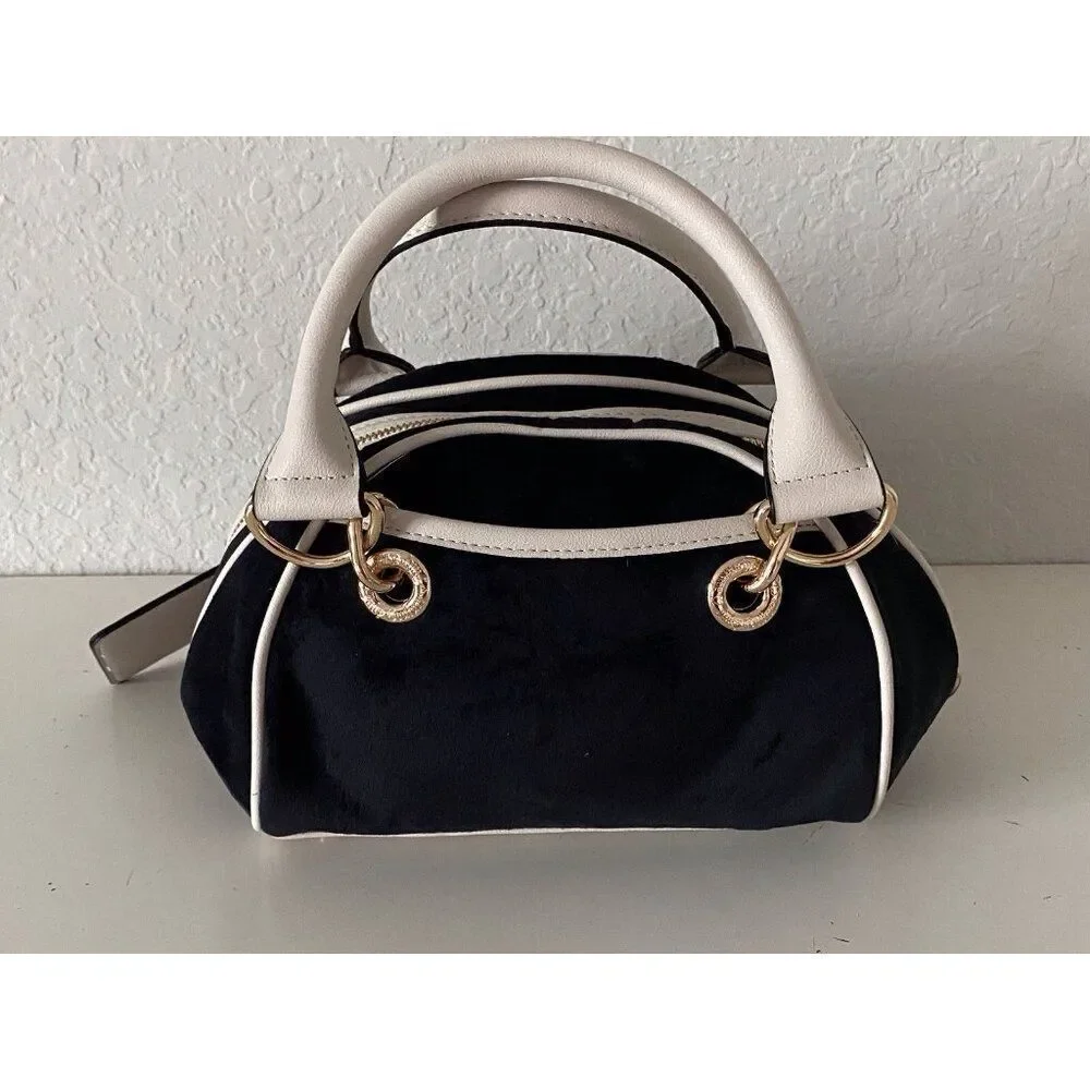 Juicy Couture Classic Scottie Dogs Satchel Crossbody Liquorice Crystal Card Case